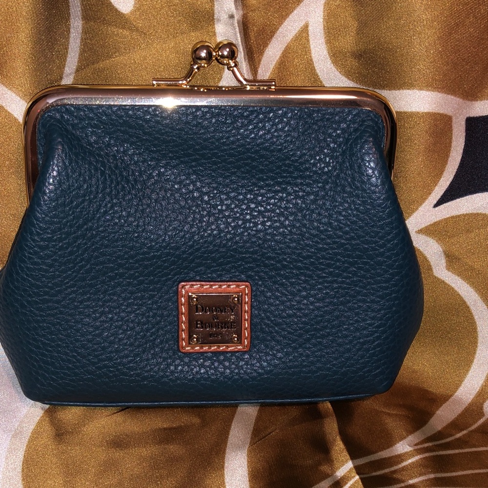 Dooney & Bourke Teal Large Framed Wallet / Change Purse